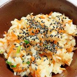 干しエビと人参の簡単混ぜご飯